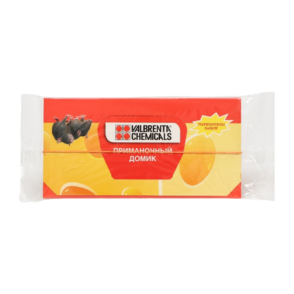 Ловушка клеевая для мышей Valbrenta Chemicals Приманочный домик, в упаковке 5 штук