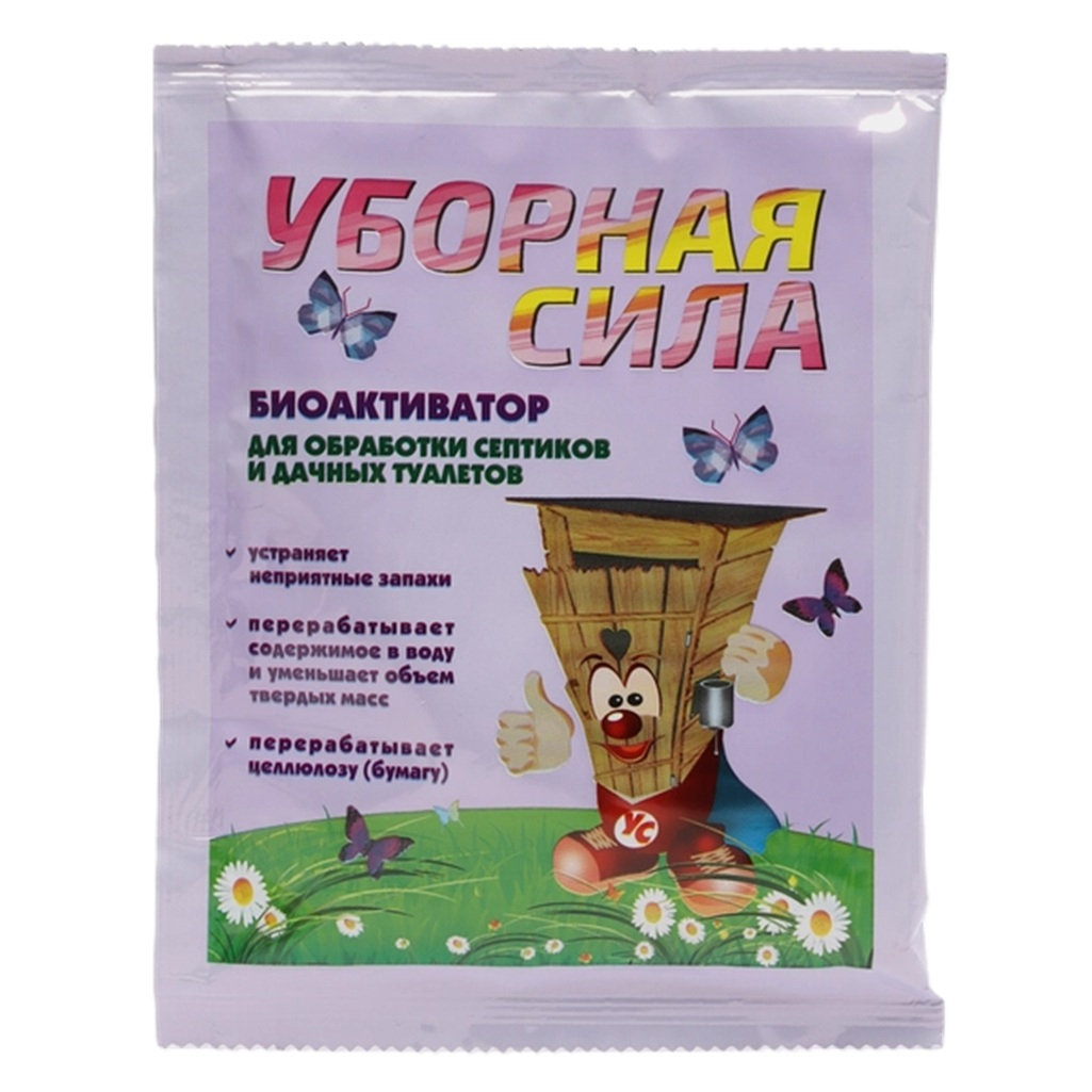 Биоактиватор Уборная сила для септиков и дачных туалетов 75 г на 1000 литров
