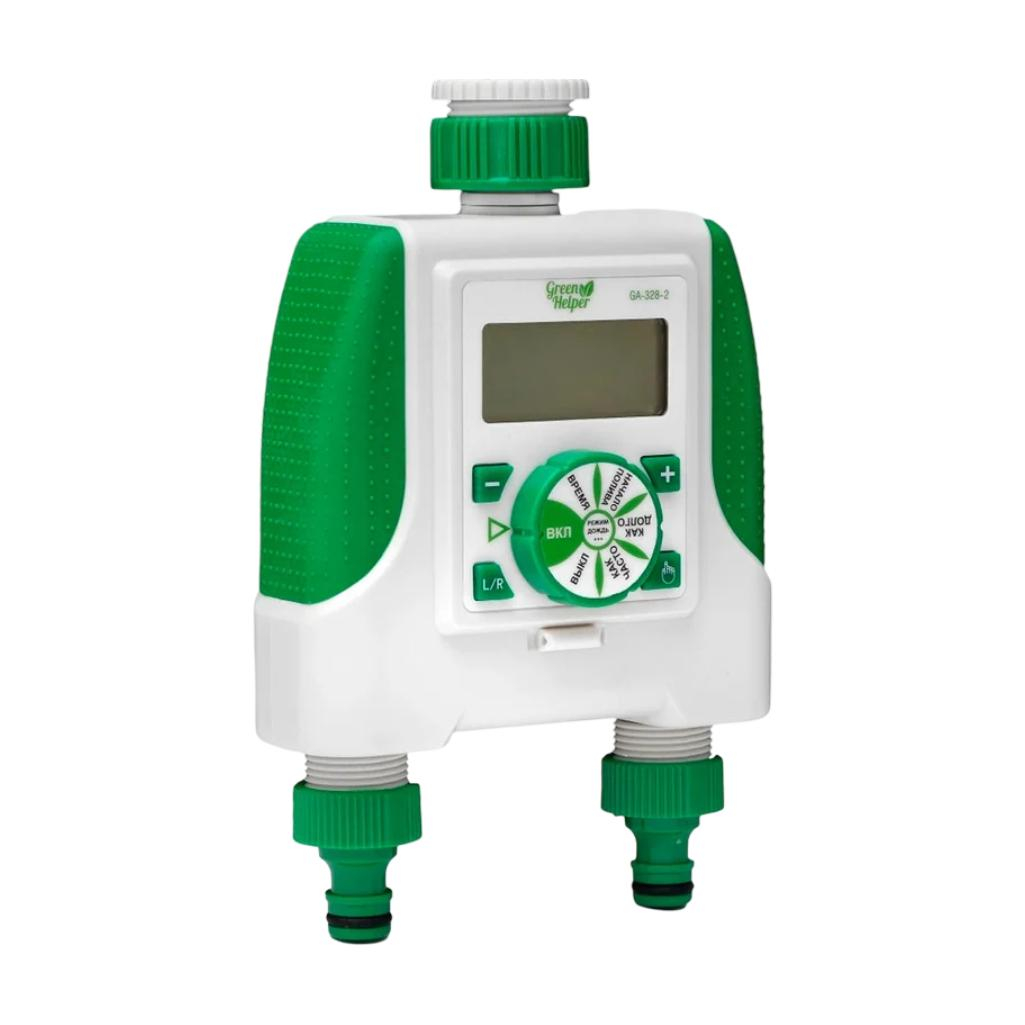 Таймер полива Green Helper электронный цифровой двухканальный посекундный GA-328-2