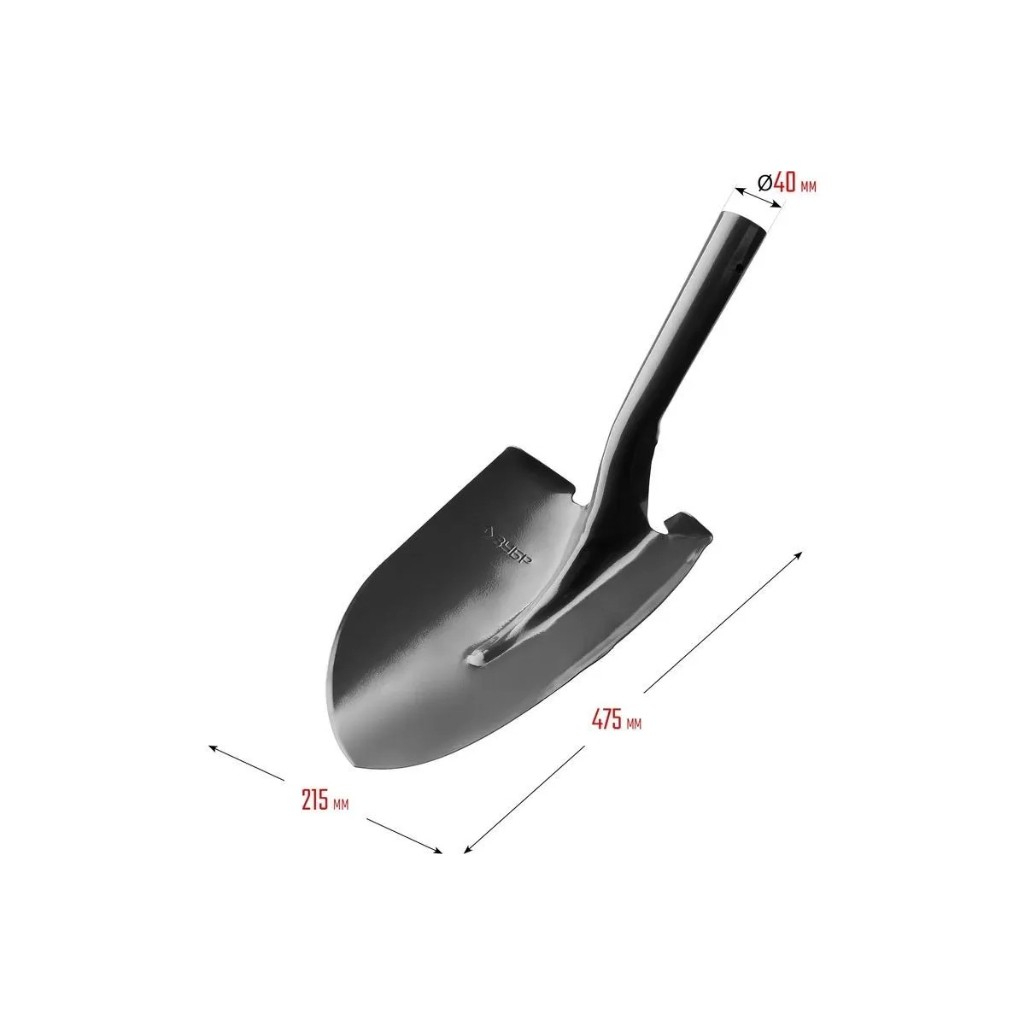 Лопата штыковая Зубр Мастер, для земляных работ, без черенка, 215х474 мм
