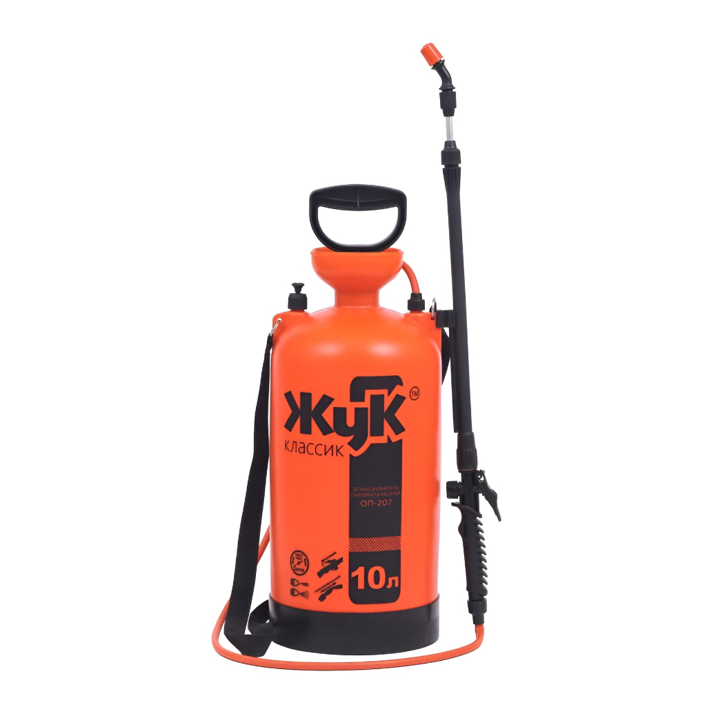 Опрыскиватель ЖУК ОП-207, 10 л, 21815, пневматический, с телескопическим брандспойтом