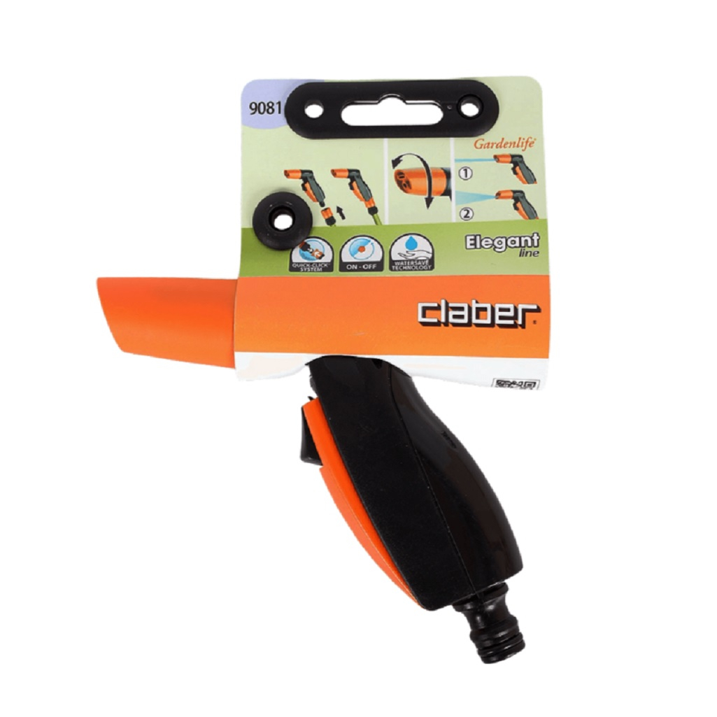 Пистолет-наконечник для полива Claber Elegant 90810000, пластик, черный