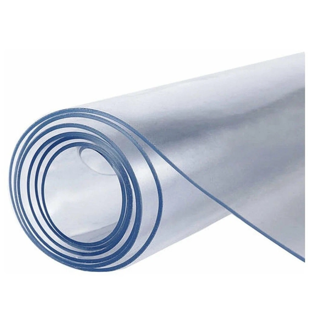 Клеенка столовая Силикон, ПВХ покрытие, прозрачная, ширина 1400 мм, толщина 0.2 мм