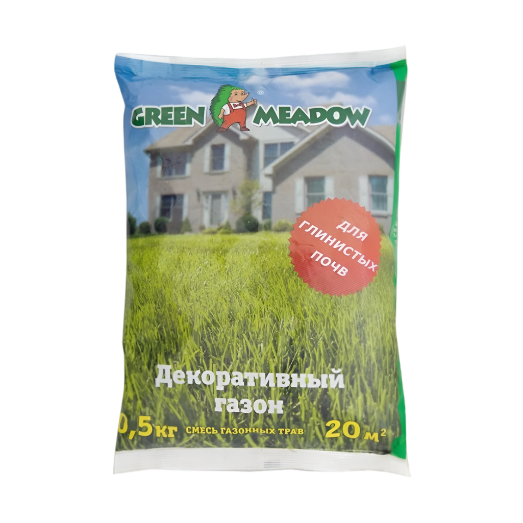 Газон Green Meadow для глинистых почв 0.5 кг, для тяжелых почв 