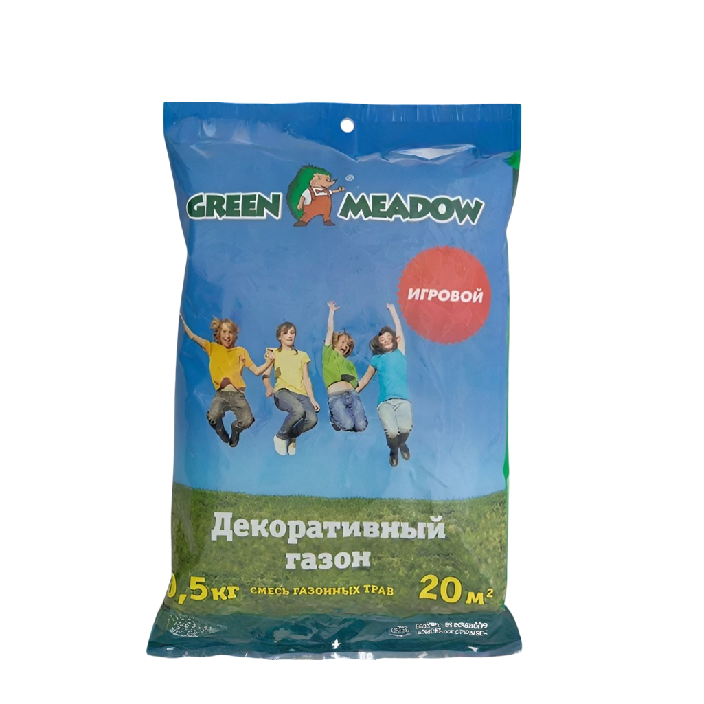 Газон Игровой 0.5 кг Зеленый ковер, травосмесь для детских площадок