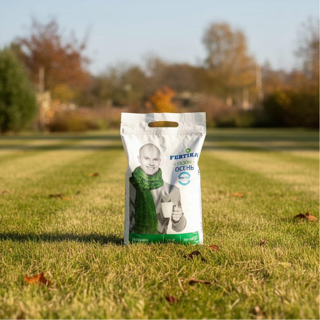 Удобрение газонное Fertika, Осень, гранулированное, минеральное, 5 кг