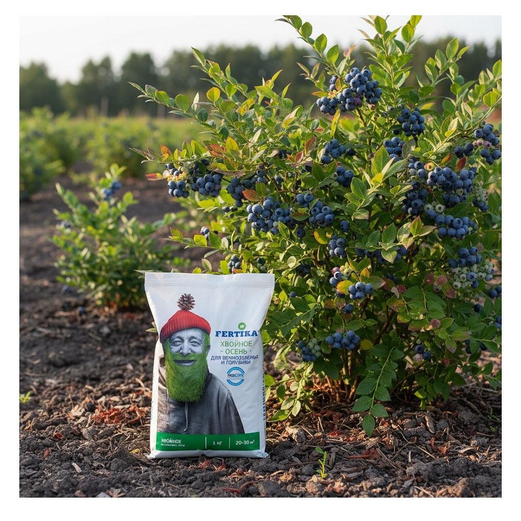 Удобрение Fertika хвойное, Осень, для вечнозеленых и голубики, 1 кг
