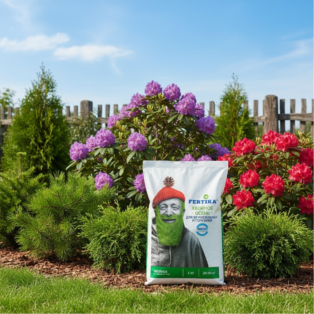 Удобрение Fertika хвойное, Осень, для вечнозеленых и голубики, 1 кг