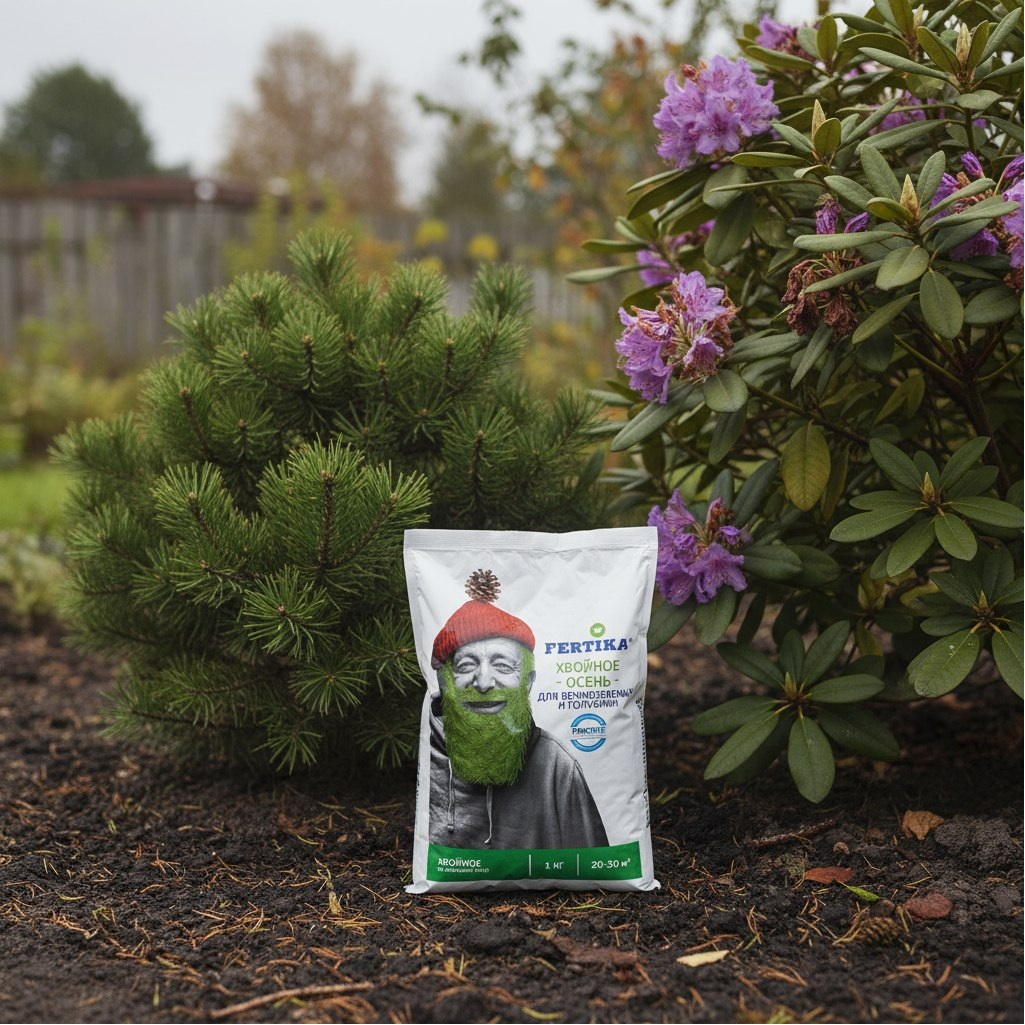 Удобрение Fertika хвойное, Осень, для вечнозеленых и голубики, 1 кг