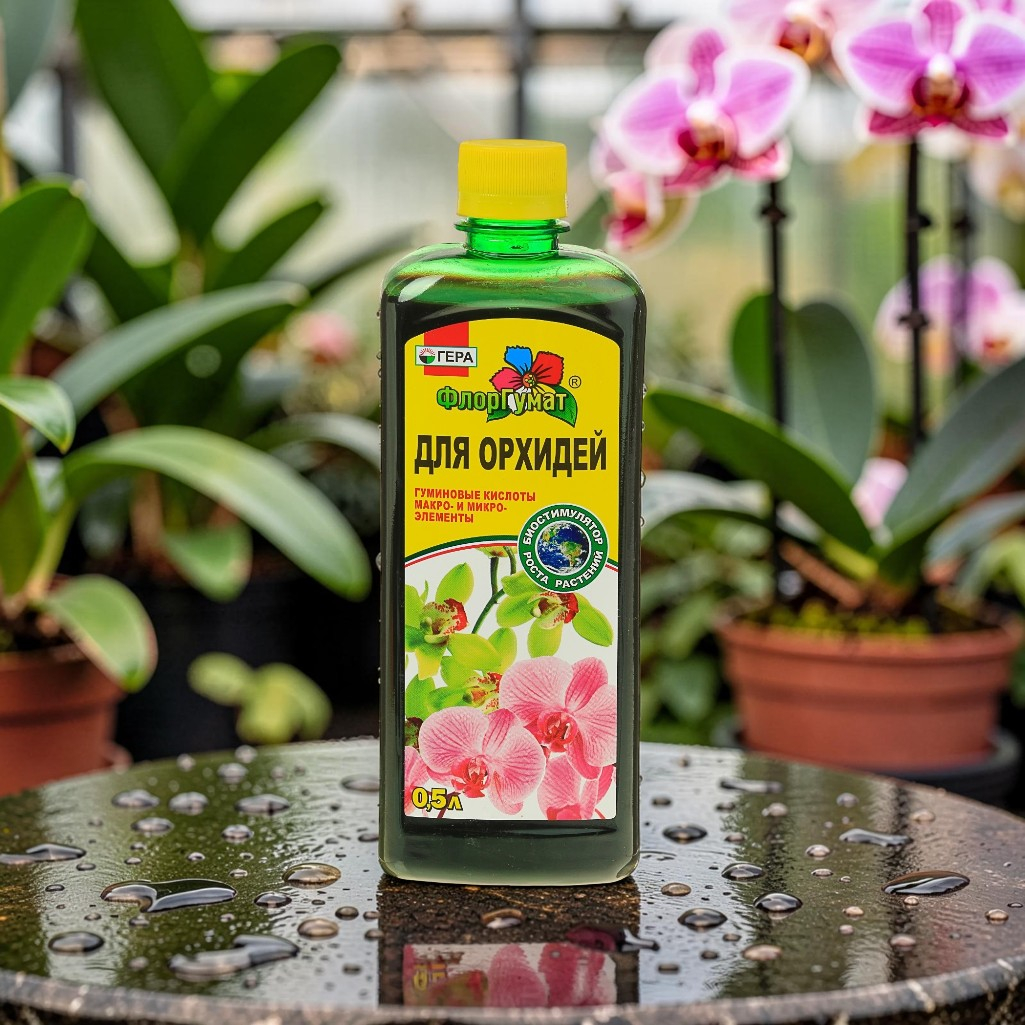 Удобрение ФлорГумат для орхидей 0.5 л Гера