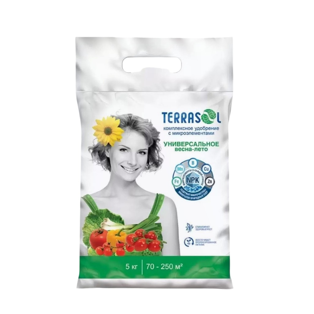 Удобрение TerraSol + Весна-лето универсальное, с микроэлементами, 5 кг
