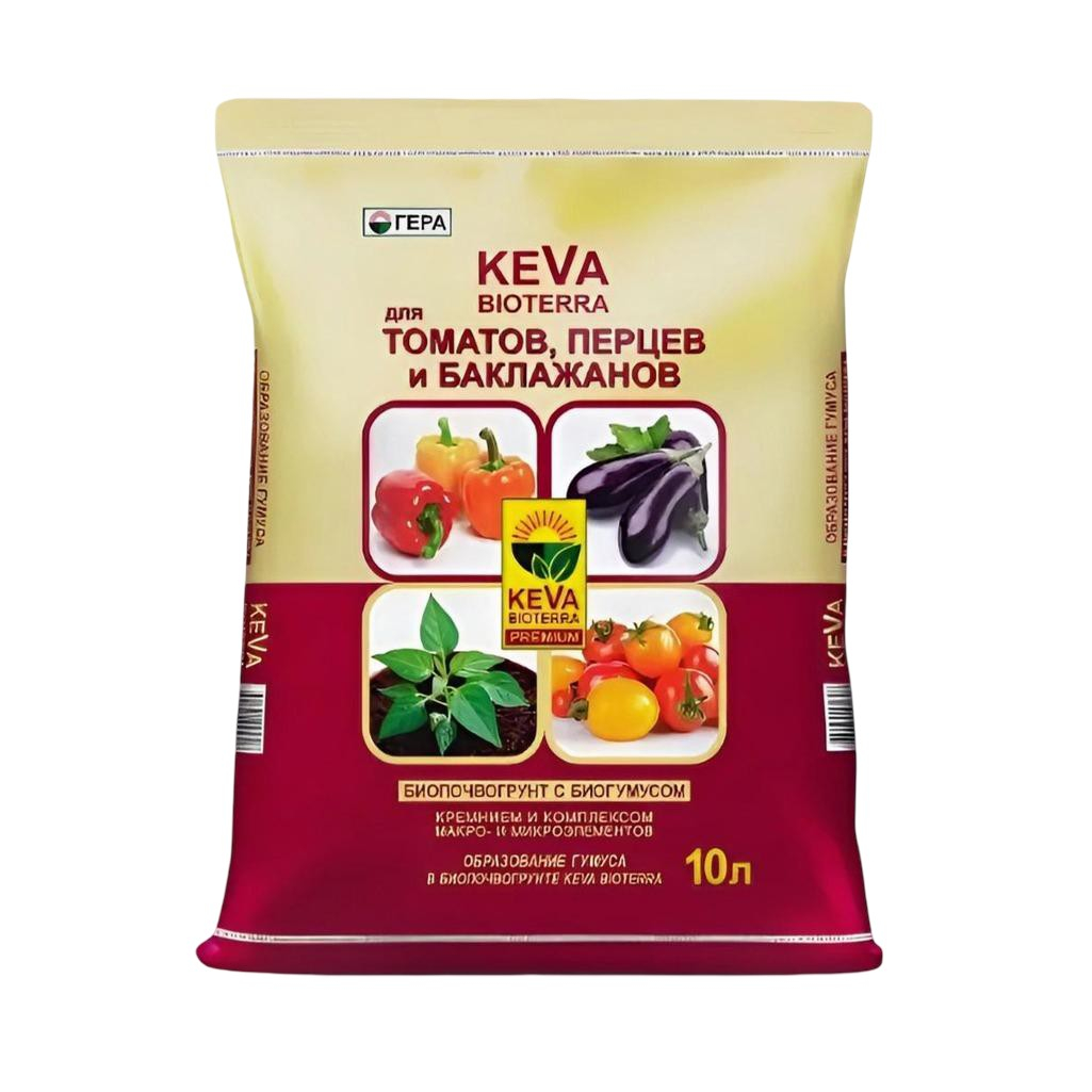 Грунт Гера Keva Bioterra для томатов, баклажанов и перцев 10 л