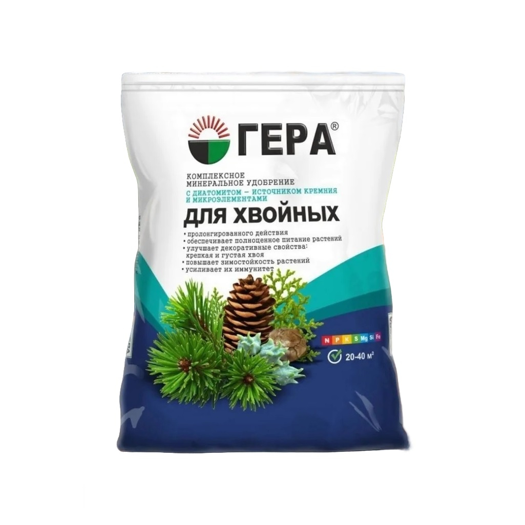 Удобрение минеральное ГЕРА для Хвойных, с кремнием, 0.9 кг