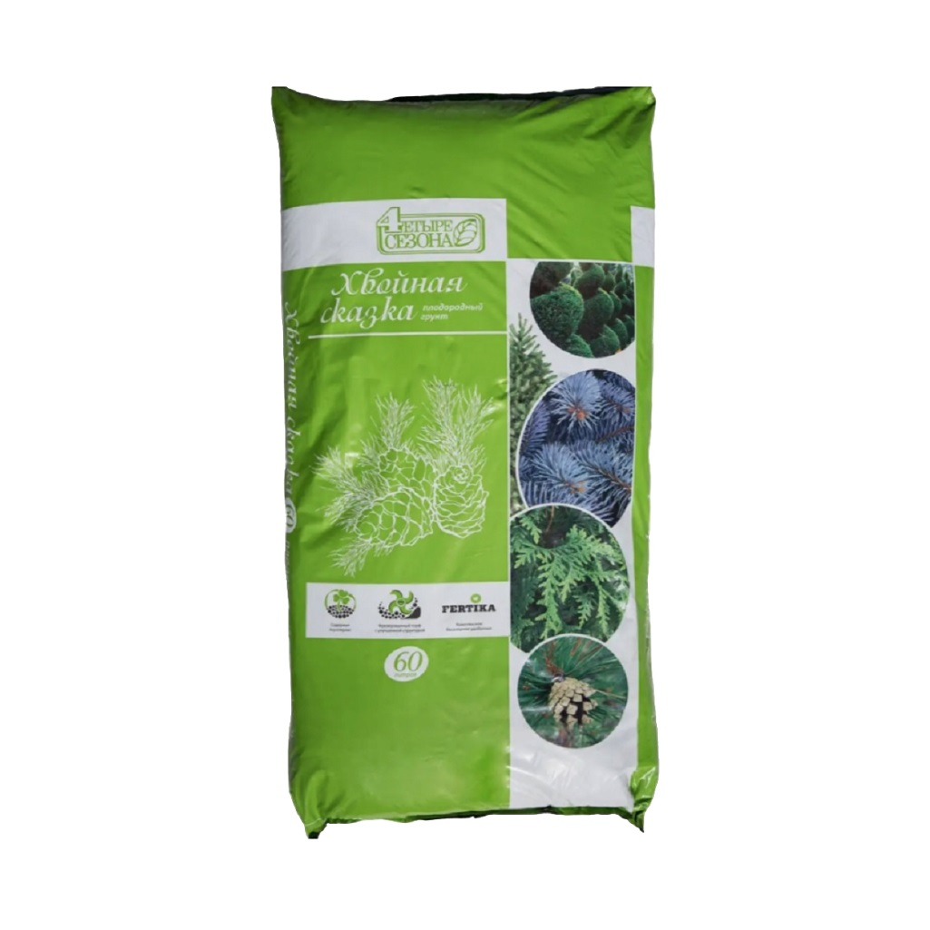Грунт плодородный Четыре сезона Хвойная сказка, субстрат, 60 л