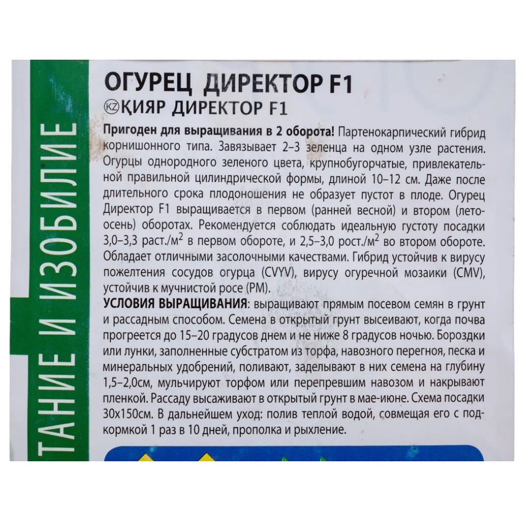Семена Огурец Директор, раннеспелый, гибрид F1, Агроуспех, 7шт 