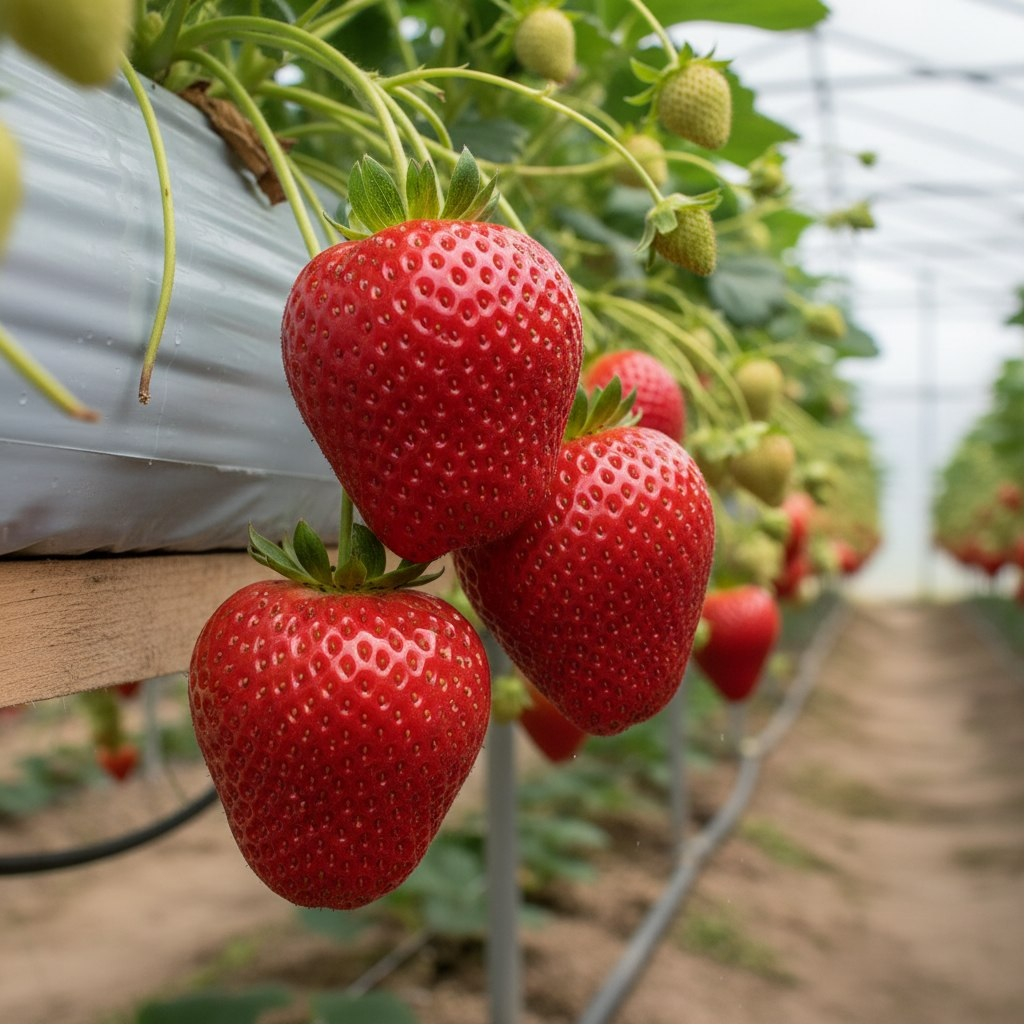 Земляника Сибирский Сад Гигантелла, мощный высокий куст, ягоды-гиганты со вкусом ананаса