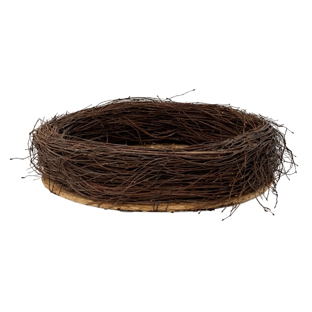 Гнездо для аиста плетеное FG-12004, диаметр 380 мм, коричневое
