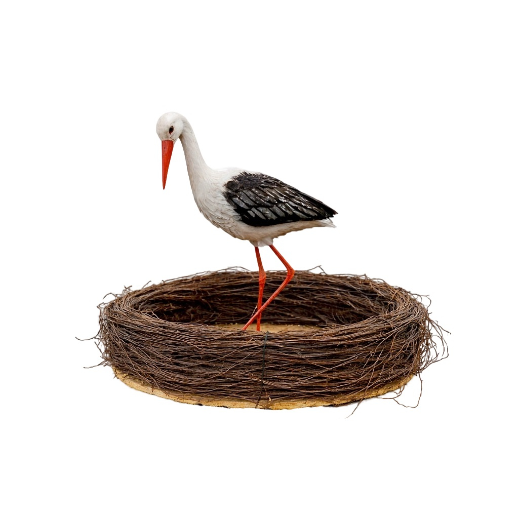 Гнездо для аиста плетеное FG-12004, диаметр 380 мм, коричневое