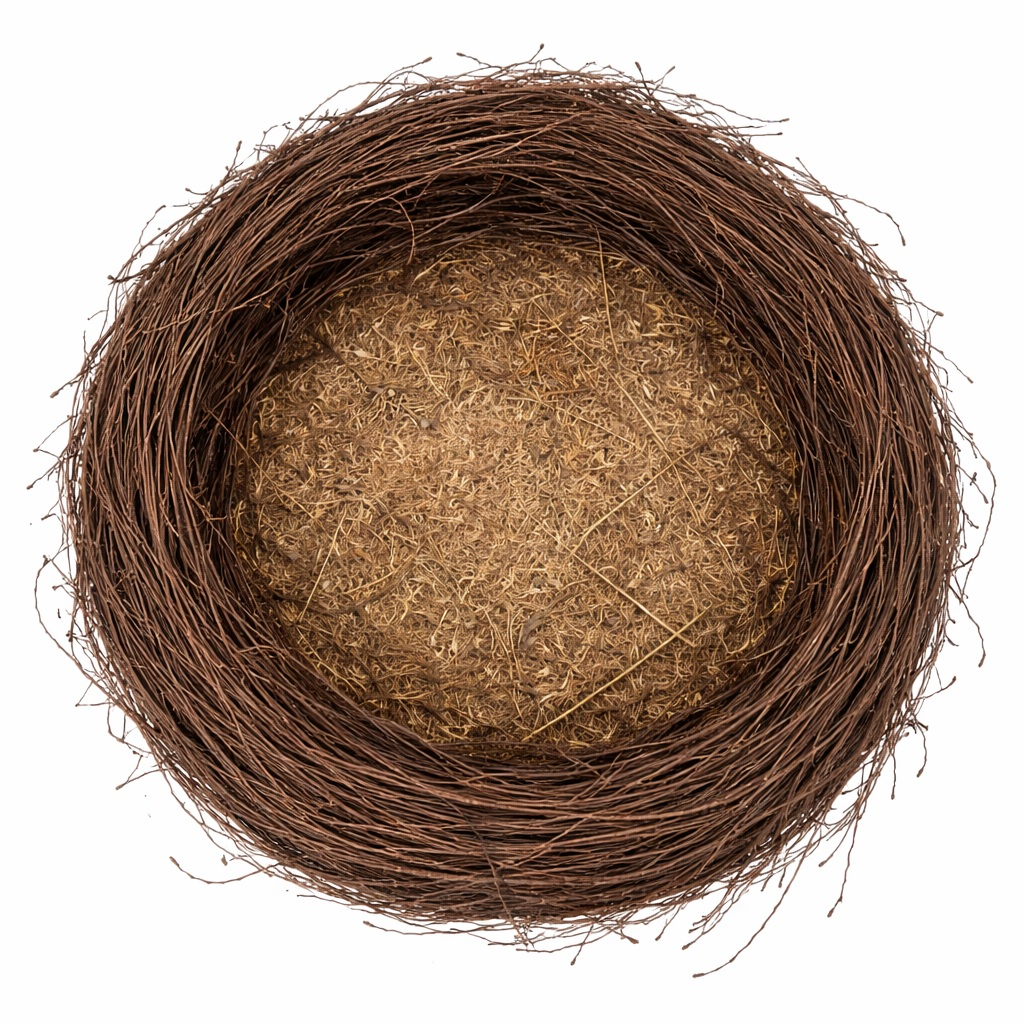 Гнездо для аиста плетеное FG-12004, диаметр 380 мм, коричневое