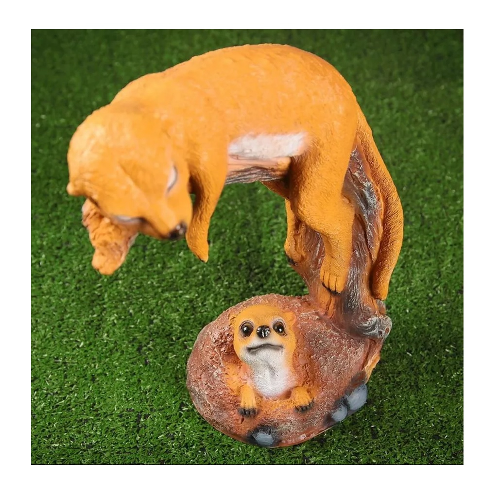 Фигура садовая Сурикат на ветке FG-12202, высота 340 мм, напольная, полистоун