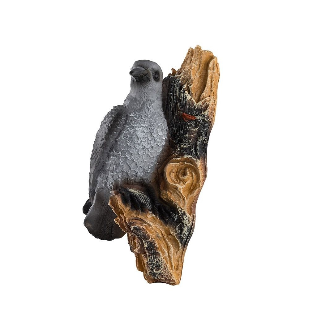 Фигура садовая Ворона на суку FG-13162, высота 300 мм, навесная, полистоун