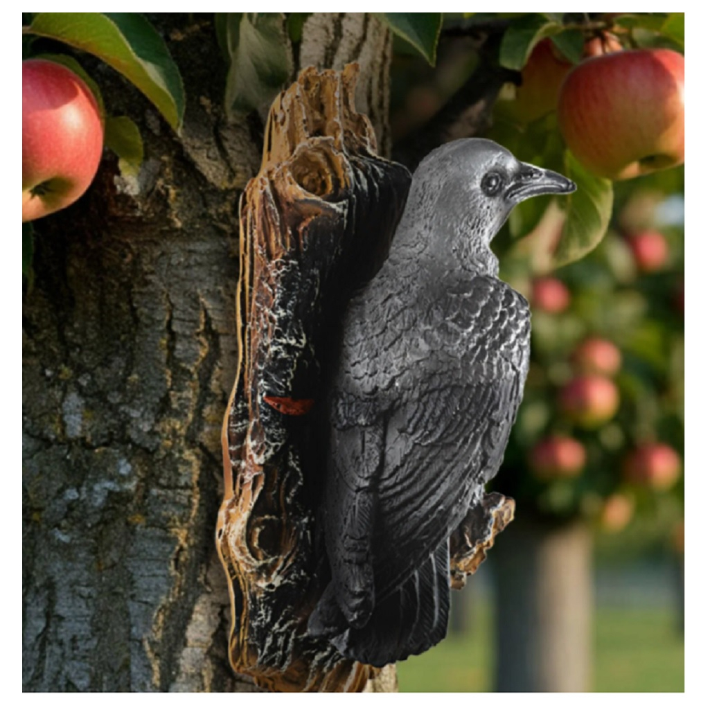 Фигура садовая Ворона на суку FG-13162, высота 300 мм, навесная, полистоун