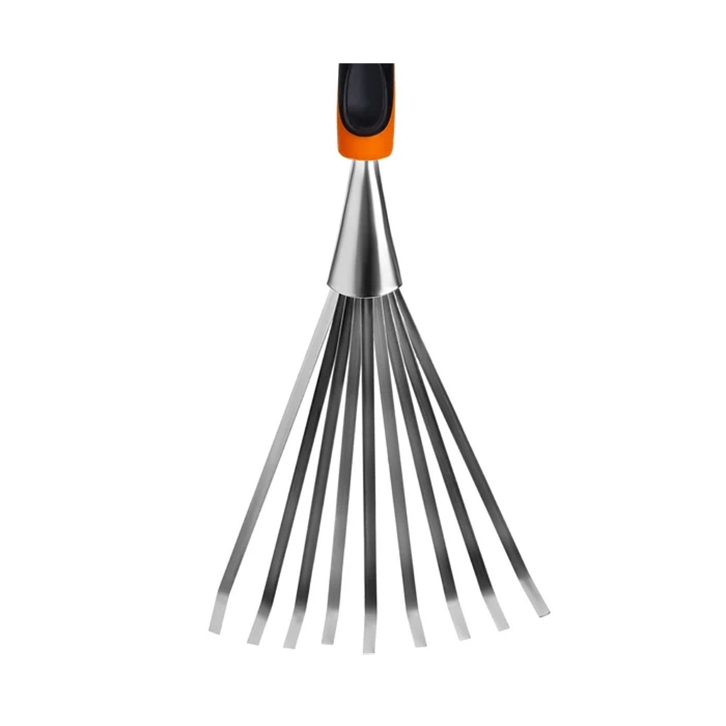 Грабли веерные Plantic Pro 36384-01 с пластиковым черенком, 9 зубьев, 165х395 мм