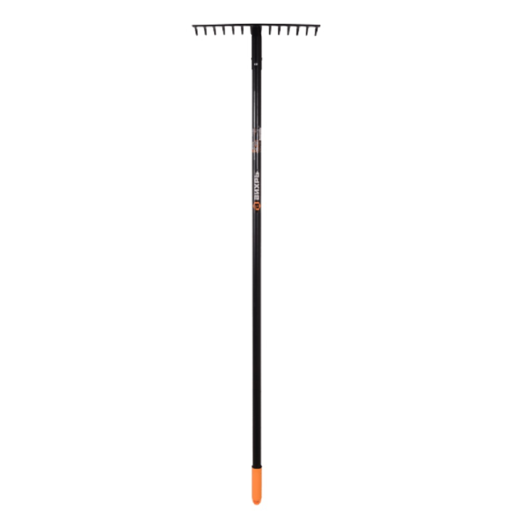 Грабли Вихрь 14, 73/7/1/13 прямые, металлический черенок, из стали, для уборки листьев, сена, травы