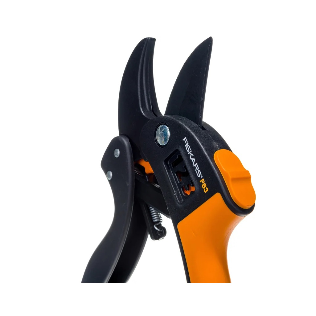 Секатор контакный Fiskars Power Step P83 1000575, толщина реза 20 мм, храповой механизм