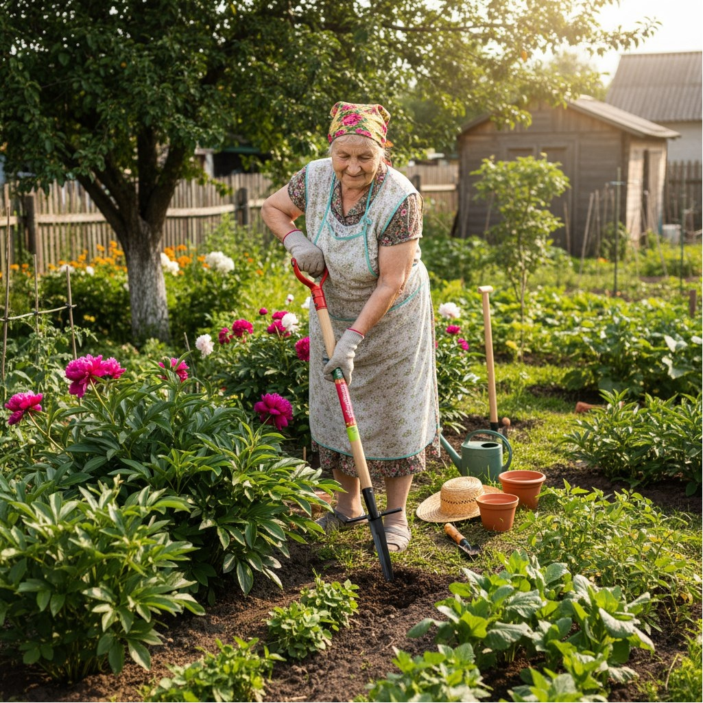 Корнеудалитель БЦМ 1907, деревянный черенок, с рукояткой, длина 94 см