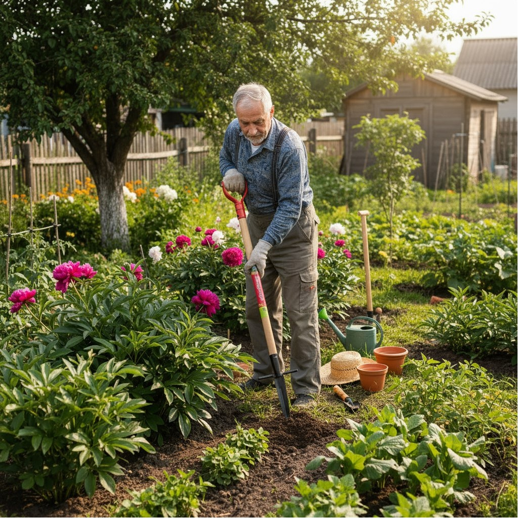 Корнеудалитель БЦМ 1907, деревянный черенок, с рукояткой, длина 94 см
