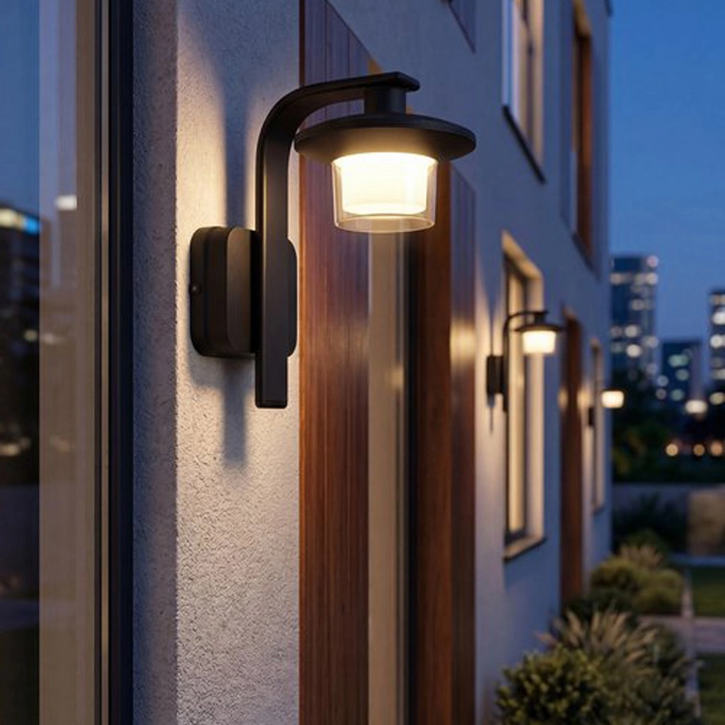 Фонарь настенный Reluce 08334-9.2-001JH LED12W BK RLOS, для освещения придомовых территорий
