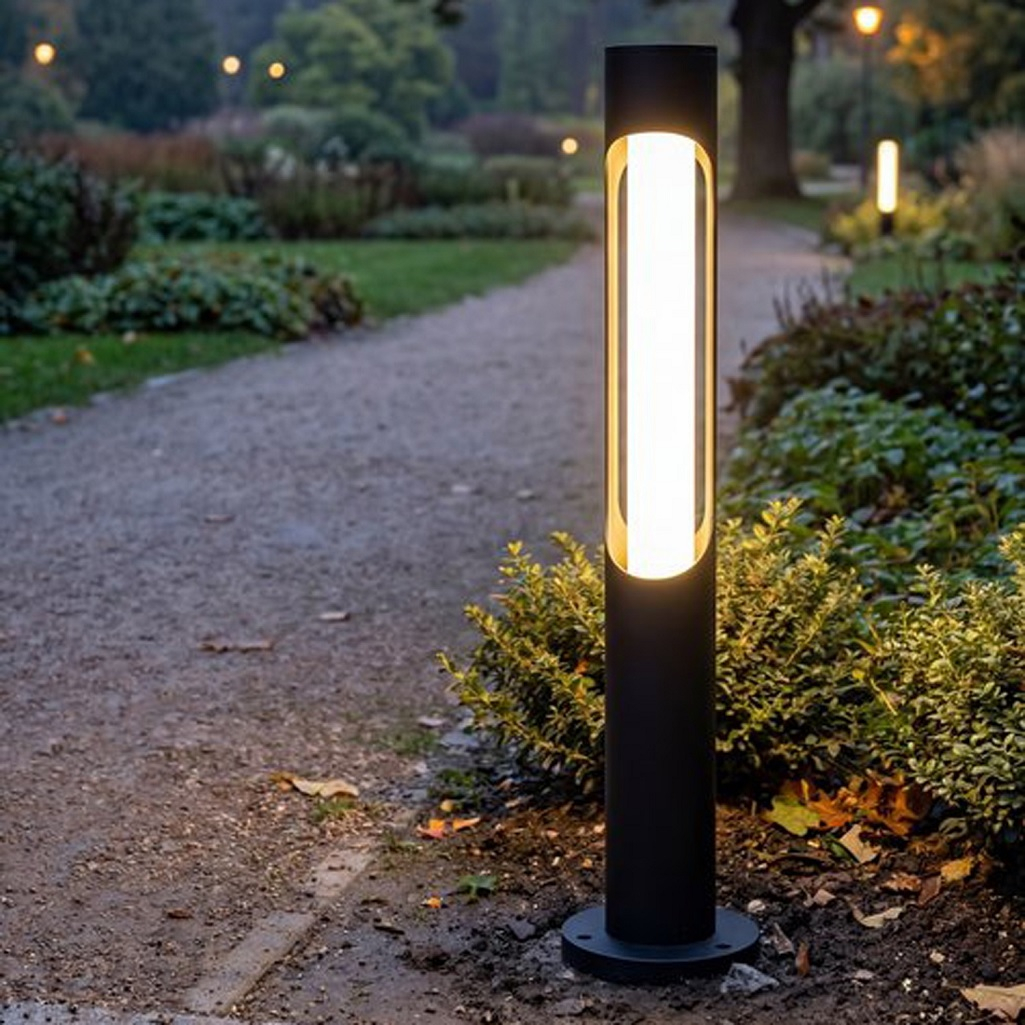 Фонарь напольный Reluce 09986-0.7-001JH 0.6M LED18W BK RLOS, для освещения придомовых территорий