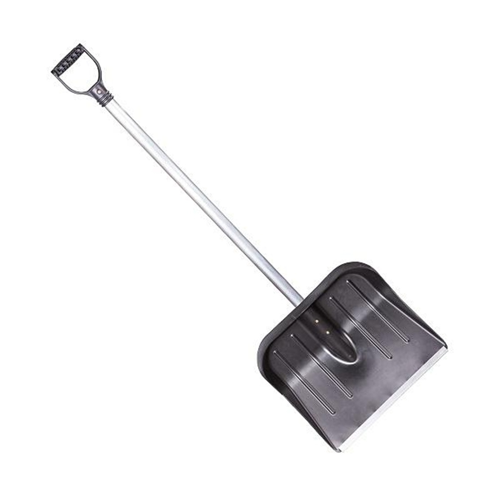 Лопата для снега Альтернатива 50726, с металлической пластиной, алюминиевый черенок