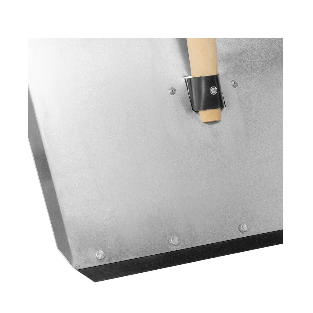 Лопата для снега Сибртех 61658 тротуарная, алюминиевая, с деревянным черенком