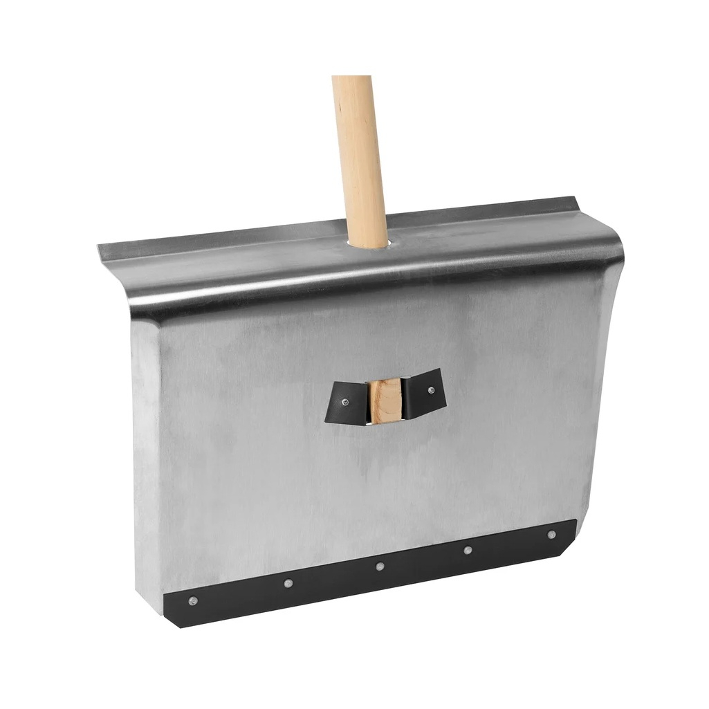 Лопата для снега Сибртех 61658 тротуарная, алюминиевая, с деревянным черенком