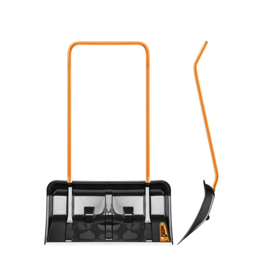 Лопата для снега Центроинструмент Бедуин ЦИ 0365, алюминиевая рукоятка, пластик, скрепер