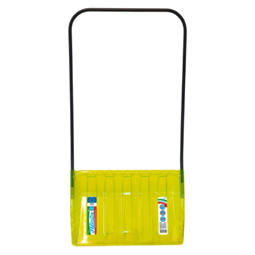 Лопата для снега Центроинструмент Felicita 2529, стальная рукоятка, поликарбонат, скрепер