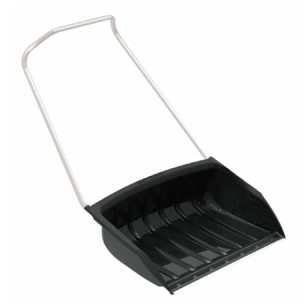 Лопата для снега Plantic Snow 12007-01 выпуклая форма ковша, алюминиевый черенок, полипропилен