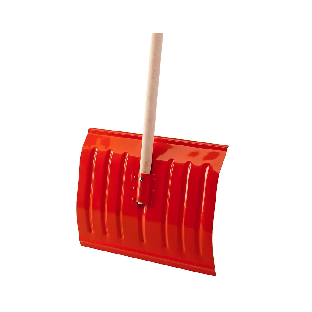 Лопата для снега Сибин 421841, алюминиевая, с деревянным черенком, 430 мм