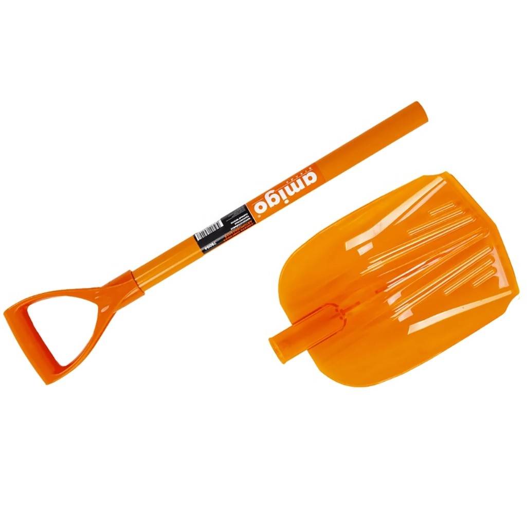 Лопата для снега Amigo Grande 78004, автомобильная, поликарбонат, с алюминиевым черенком