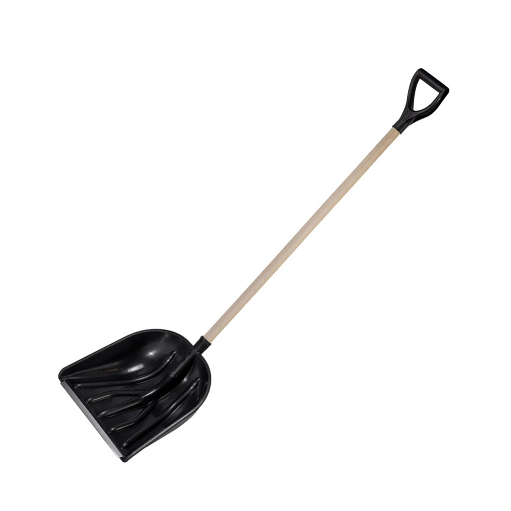Лопата для снега Cycle Standart Купец 32125, с деревянным черенком, пластик, 410х460х1400 мм