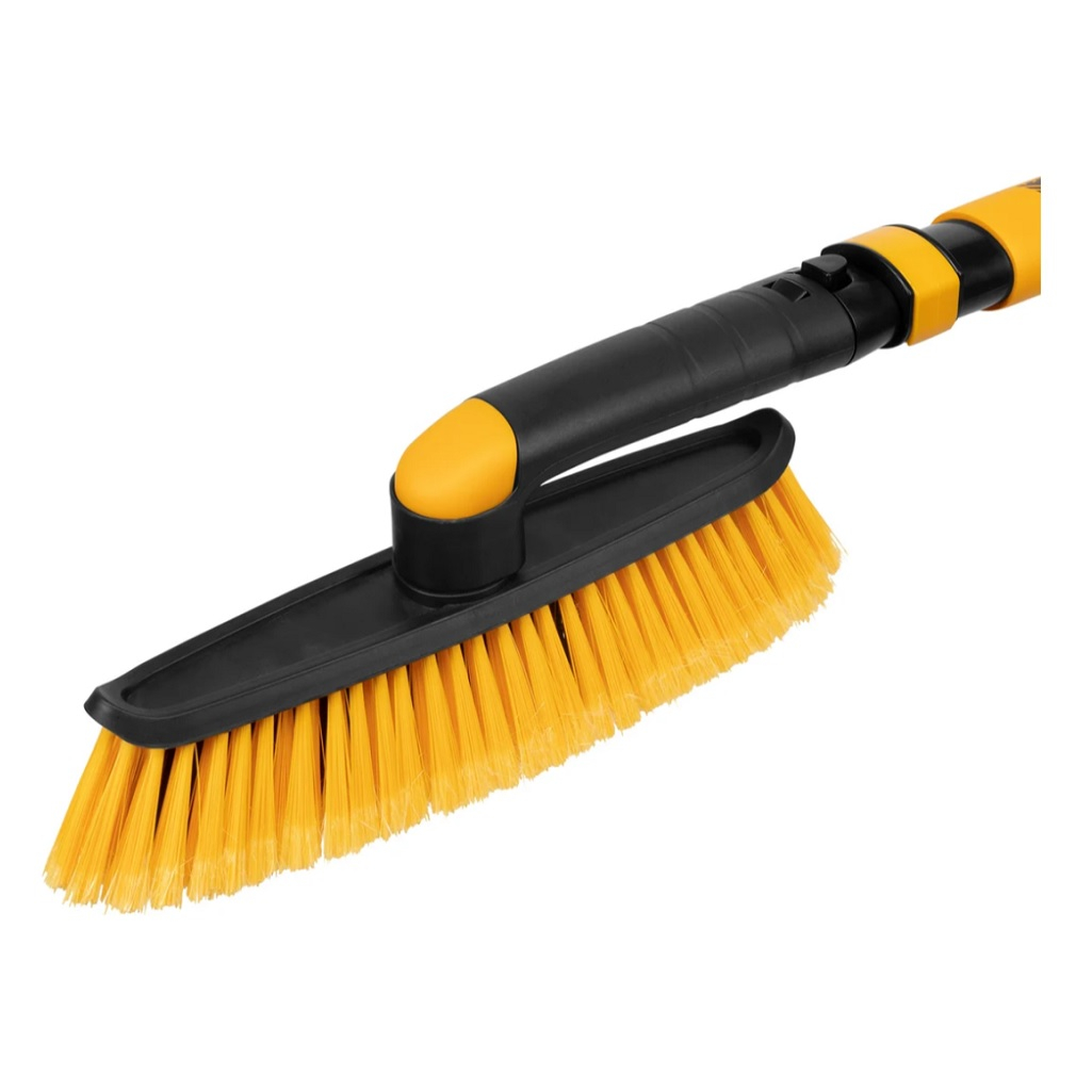 Щетка-сметка для снега Denzel 55326 со скребком, телескопическая, автомобильная, пластик, 750-1120 мм