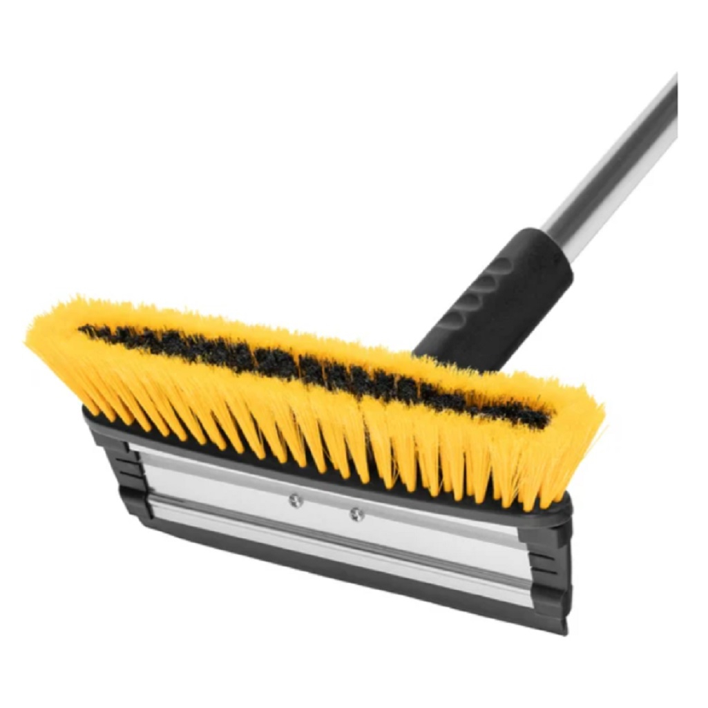 Щетка-сметка для снега Denzel 55308, со скребком, автомобильная, пластик, алюминий, 900-1200 мм