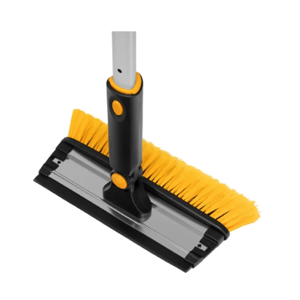 Щетка-сметка для снега Denzel 55308, со скребком, автомобильная, пластик, алюминий, 900-1200 мм