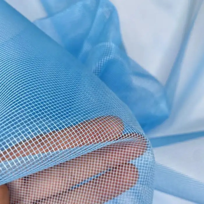 Сетка москитная для защиты от насекомых, полиэфир, 20г/кв.м, ячейка 1.5х1.5 мм, голубая, ширина 1 м,  на отрез от 1 метра