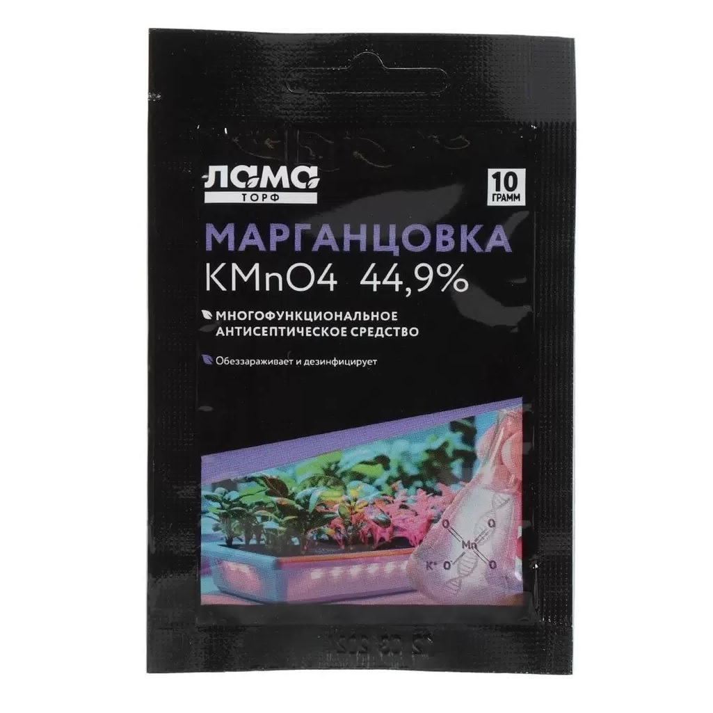 Фунгицид марганцовка 44,9% Лама Торф, порошок, антисептическое средство, 10 г
