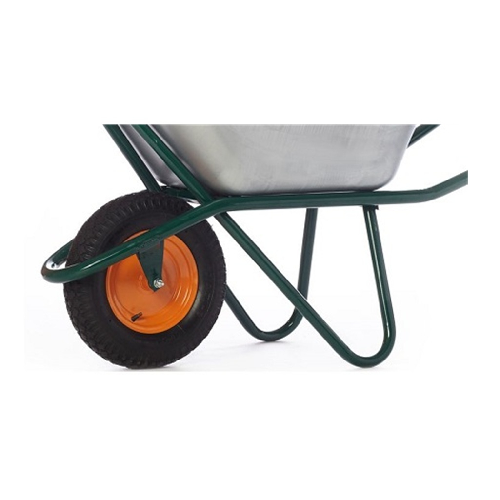 Тачка строительная Мастер с литым колесом, оцинкованная, грузоподъемность 300 кг, 110 литров