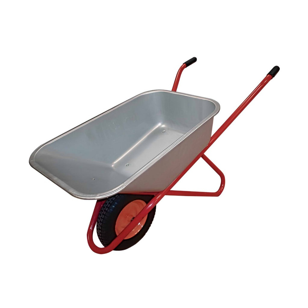 Тачка строительная Мастер с одним колесом, оцинкованная, грузоподъемность 300 кг, 110 литров