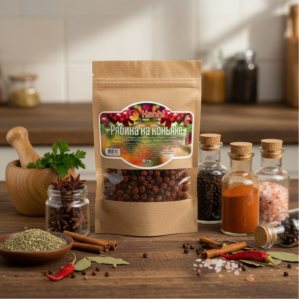 Набор трав и специй Hanhi Рябина на коньяке ДВ814, 88 гр.